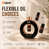Diffuseur d'huiles essentielles sans eau rechargeable, diffuseur d'aromathérapie rond en métal, nébuliseur d'huiles pures portable, maison, bureau, spa