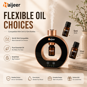 Şarj Edilebilir Susuz Esansiyel Yağ Difüzörü Yuvarlak Metal Aromaterapi Difüzörü Taşınabilir Saf Yağ Nebulizörü Ev Ofis Spa - Product Image 3