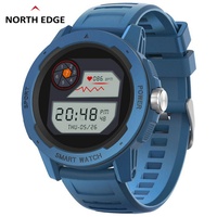 Montre sport analogique de luxe pour homme NORTH EDGE, écran tactile complet, moniteur de fréquence cardiaque, podomètre, chronomètre, non étanche