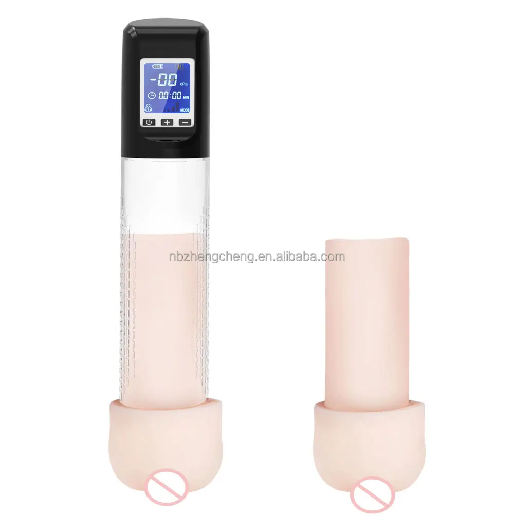 Automatic Penis Enlargement Pump Upgrade LCD Sucking Male Masturbator Penis Vacuum Pump Rechargeable Erections Enhance Device