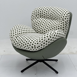 Chaise longue moderne en tissu avec design ergonomique et pieds en métal pour salon et bureau à domicile - Product Image 2