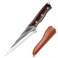 Couteau de chasse forgé en acier à haute teneur en carbone boucher couteaux à peler sonnerie pour la cuisine couper la viande