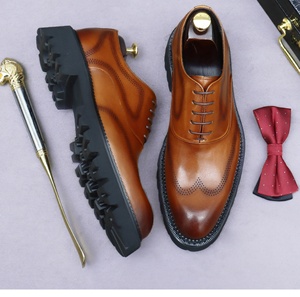 Chaussures décontractées confortables, antidérapantes, respirantes et légères pour hommes, en cuir Oxford, pour le bureau, la carrière, les mariages, Evergreen - Product Image 1