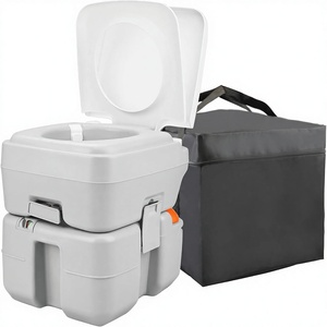 <span class=keywords><strong>Toilette</strong></span> portable de <span class=keywords><strong>camping</strong></span> grise pour adultes, réservoir de déchets de 5,3 gallons avec indicateur de niveau pour le <span class=keywords><strong>camping</strong></span>, le <span class=keywords><strong>camping</strong></span>-<span class=keywords><strong>car</strong></span>, le yacht, le camion - Product Image 1