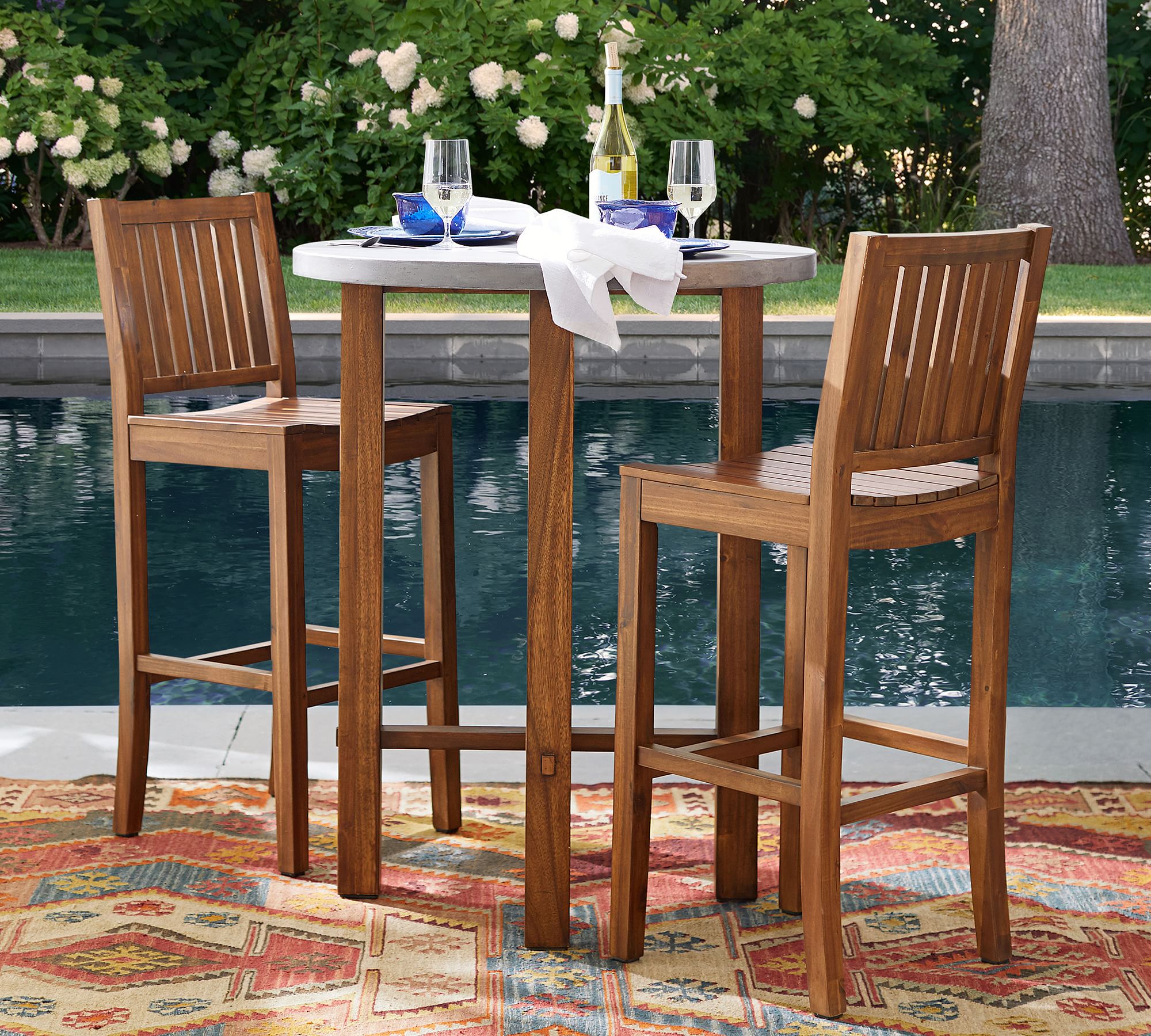 High Quality All-Weather Patio Furniture Wood Outdoor Barstool