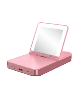 Miroir de maquillage LED 15W 3 en 1 avec banque d'alimentation sans fil magnétique 5000mAh, chargeur portable avec fonction support de batterie Li-Polymère
