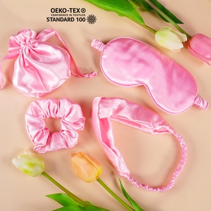 OEM & ODM-mascarilla <span class=keywords><strong>de</strong></span> seda <span class=keywords><strong>de</strong></span> imitación, máscara <span class=keywords><strong>de</strong></span> ojos pequeña y práctica, personalizada, varios colores, diadema - Product Image 2