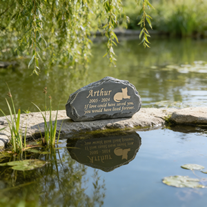 Lápida Conmemorativa Personalizada para Gatos con Placa Grabada, Silueta de Gato Dorada, Regalo para Pérdida de Mascota, Decoración de Jardín, Recuerdo de Condolencias - Product Image 4