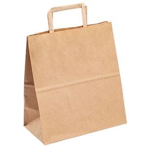 Custom Printed Kraft Paper Grocery Packaging Bags for Supermarket Use Exhibition & Promotion Factory Price with Your Own Logo - Product Image 1