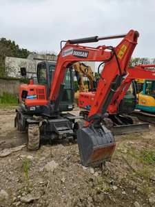 Excavatrice sur pneus Doosan DX60 d'occasion à vendre en Corée, mini-excavatrice de chantier de 6 tonnes, pas cher - Product Image 6