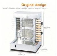 Machine à kebab/shawarma mini en acier inoxydable de qualité alimentaire, avec gril rotatif et certification CE