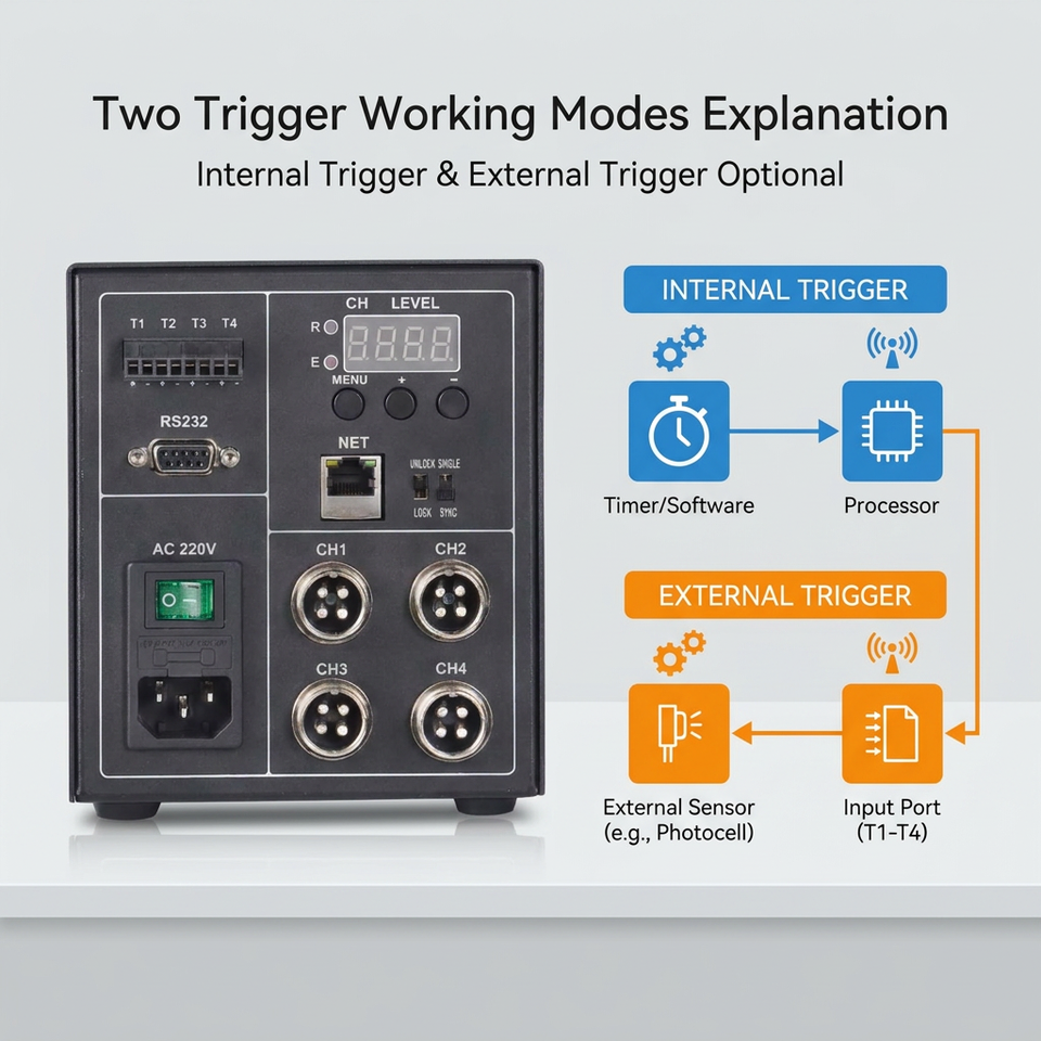 4 Channel Machine Vision Strobe Controller for Industrial LED Lighting ...