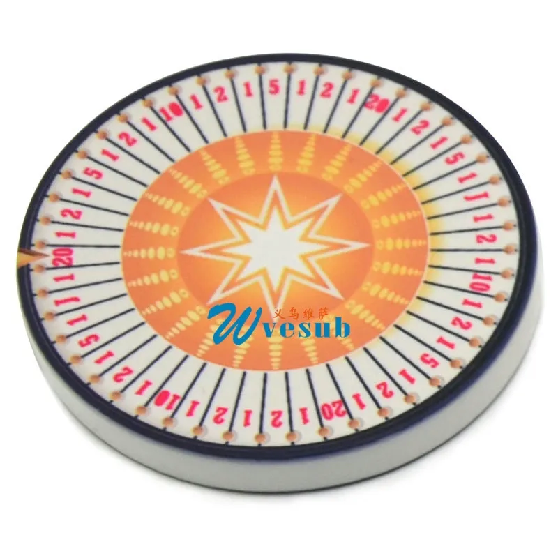 Goedkope Prijs Hoge Kwaliteit Fabriek Leverancier Warmte Pers Sublimatie Populaire Aangepaste 43Mm Poker Chip
