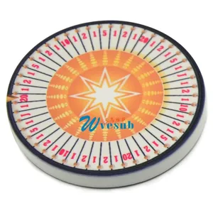 Cheap Price High Quality Factory Supplier Heat Press Sublimation Popular Customized 43mm Poker Chip