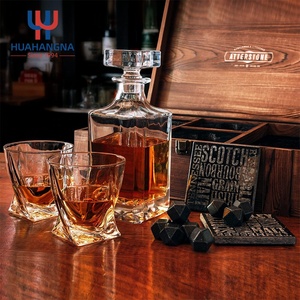 Set Hadiah Batu Whiskey 10oz Set Gelas Batu Whiskey untuk Bourbon Cocktail Brandy Wine dengan Kotak Kayu Premium - Product Image 4