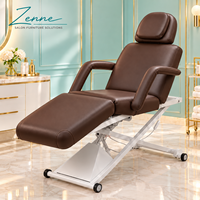 Fauteuil de beauté électrique, lit facial, dossier et repose-pieds réglables, télécommande filaire pour salon de beauté, spa, massage, soins de la peau