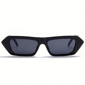 Lunettes de soleil de luxe vintage 2020 pour femmes, monture petite, verres noirs, protection UV400, forme carrée avec perles - Product Image 4