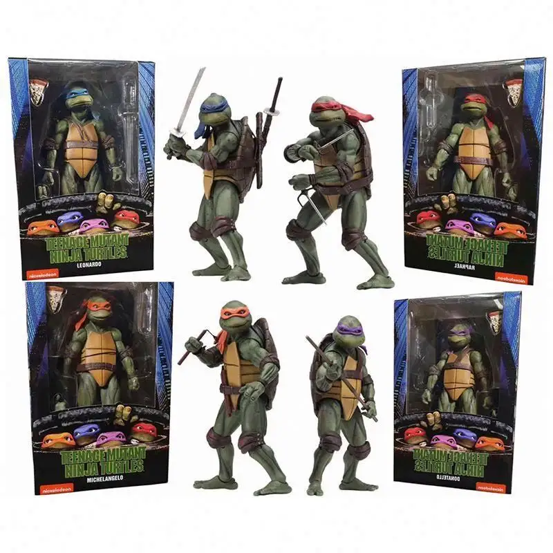 Dari Thl LEONARDO kotak warna figur aksi plastik PVC GP uniseks Ninja kura-kura 7 inci sekitar 18cm Film tinggi & TV 0.3KG Meta kura-kura