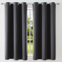 Rideaux occultants modernes à œillets 100 % polyester avec isolation thermique et fort pouvoir occultant (70%-90%) 200 GSM pour fenêtres de chambre