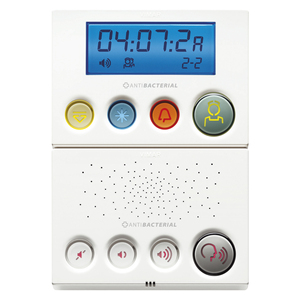 Terminal de sonido y visualización antibacteriano Vimar con altavoz y botones para uso como timbre - Product Image 1