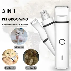 Hundesalon set 4 in 1 sauber set elektrische clipper fuß massager pet nagel Cutter grinder