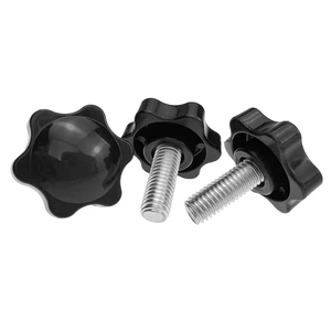 Vis <span class=keywords><strong>à</strong></span> molette personnalisées M5 M6 M8 M10 en acier inoxydable zingué noir, bouton <span class=keywords><strong>à</strong></span> six lobes, filetage long, classe 4.8 6.8 pour fixations de machines - Product Image 2