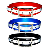 Ensemble collier et laisse pour chien rose vif classique en TPU, PVC et polyester, mignon, souple, lumineux, moderne, réglable, à dégagement rapide et anti-étranglement