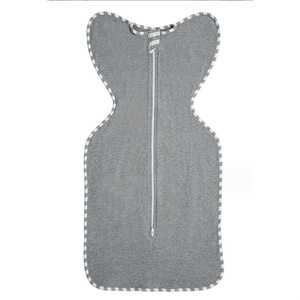 Saco de dormir gris para bebé con mangas desmontables para recién nacido, manta antiespantamiento, ropa de dormir para niños - Product Image 5