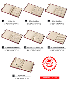 Hlb nhà máy ODM sang trọng lỏng kim Cương hộp đá quý Bộ sưu tập Hộp Da đá quý trường hợp - Product Image 5