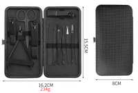 Ensemble de coupe-ongles 12 pièces pour la maison, kit de manucure avec étui en cuir