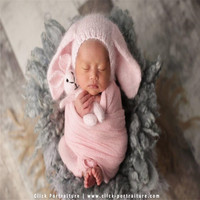 Nouveau Pâques bébé fille garçon lapin chapeau Bonnet jouet tenue nouveau-né photographie accessoires tricot Crochet lapin Studio Photo tir