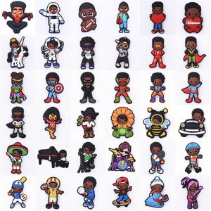 Commercio all'ingrosso più economico Designer Black Lives mates clog charm per la decorazione di scarpe bracciale accessori Charms per zoccolo - Product Image 5