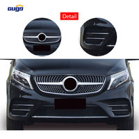 Kit de Carrocería GUGO W447 para Mercedes-Benz Clase V 2014, Mejora Deportiva, Parachoques Delantero y Trasero ABS, Rejilla de Diamantes, Puntas de Escape W447
