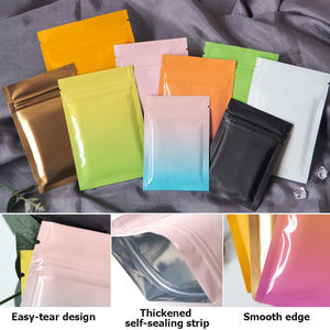 관두 맞춤 로고 재활용 <span class=keywords><strong>PE</strong></span> 플라스틱 백 소형 알루미늄 호일 지퍼 파우치 – 껌, 초밥, 반려동물 사료용 - Product Image 2