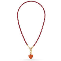 Collier avec pendentif cœur coloré personnalisé EDGE, avec cordon coloré, bijoux tendance, collier OEM ODM pour femmes