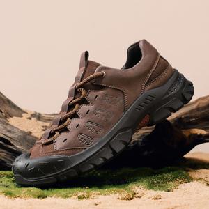 Zapatos de Seguridad de Cuero con Puntera de Acero y Cordones para Hombre Jick, Forro de Algodón Cómodo, Suela de Goma para Todas las Estaciones, Uso en Fábrica, Trabajo al Aire Libre - Product Image 2