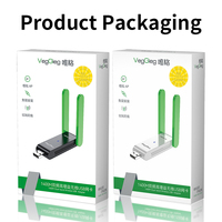 Nuevo Producto Veggieg, Adaptador de Antena Wifi, Adaptador de Red Inalámbrico de 1400 Mbps, Adaptador de Red Inalámbrico de Doble Banda de 1400 Mbps, Tarjeta LAN Wifi para PC