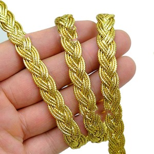 7Mm May Trang Trí Nội Thất Bện Ren Cắt Tỉa Mũ Giày Bọc Vàng Bạc Cạnh Ribbon Chỉnh Trang Dệt Xoắn Biên Giới Trims - Product Image 3