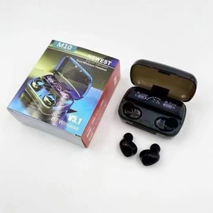 หูฟังสเตอริโอไร้สายสำหรับเล่<span class=keywords><strong>น</strong></span>เกมหูฟังสเตอริโอไร้สาย M10จอแสดงผล LED 600mAh สำหรับชาร์จหูฟัง - Product Image 3