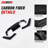 Diffuseur arrière en fibre de carbone sèche de style V pour BMW M3 M4 F80 F82 F83 2014-2018
