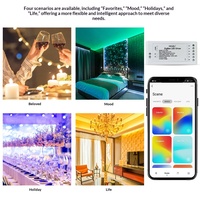 Contrôleur de bande LED intelligent Zigbee Tuya pour la maison intelligente avec application, minuterie et commande vocale, matériau PC, pilote de bande LED intelligente RGBCW