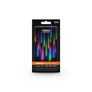 8PCs Meteor Lights 2 Ft Colorful 288 LEDs para iluminación de fiesta interior y exterior - Product Image 1