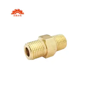 DSW Factory Price M8*1 M10*1 Thread Direct Butt Block Brass Pipe Fitting Hose Coupling Connector Lubrication System