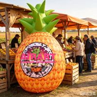 Ballon gonflable en forme d'ananas avec logo imprimé, fruits gonflables pour la décoration des foires agroalimentaires