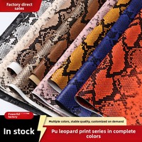 Tissu en cuir PU à motif léopard et grain python, épaisseur 0,6 mm, imperméable, résistant à l'abrasion, fourni directement par le fabricant de Yiwu pour bagages