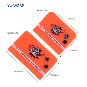 Kit de 2 Espátulas de Goma Naranja para PPF, Herramienta para Instalar Vinilo TPU, Aplicador de Tinte sin Burbujas - Product Image 3