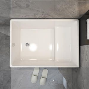<span class=keywords><strong>Bañera</strong></span> Acrílica Blanca Moderna, Pequeña y Económica, Independiente, con Asiento y Desagüe para Bebés, para Baños de Hotel, 2026 - Product Image 3