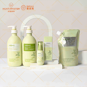 Huati Sifuli MISHE 800ml Venta al por Mayor OEM ODM Champú y Acondicionador Reparador de Cabello Dañado con Menta, Árbol de Té y Colágeno Nutritivo - Product Image 6