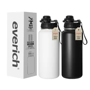 2024 en Stock expédition rapide couvercle de verrouillage en acier inoxydable 32oz bouteille d'eau de sport isolée pour la vente en gros