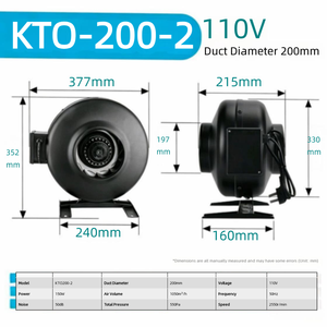 Ventilador Centrífugo Circular con Rodamientos de Bolas de 220V, Apto para Diversas Áreas de Ventilación, Pasillos y Oficinas - Product Image 4